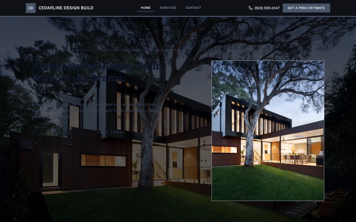 Atrium — live Construction · General Contractor demo site